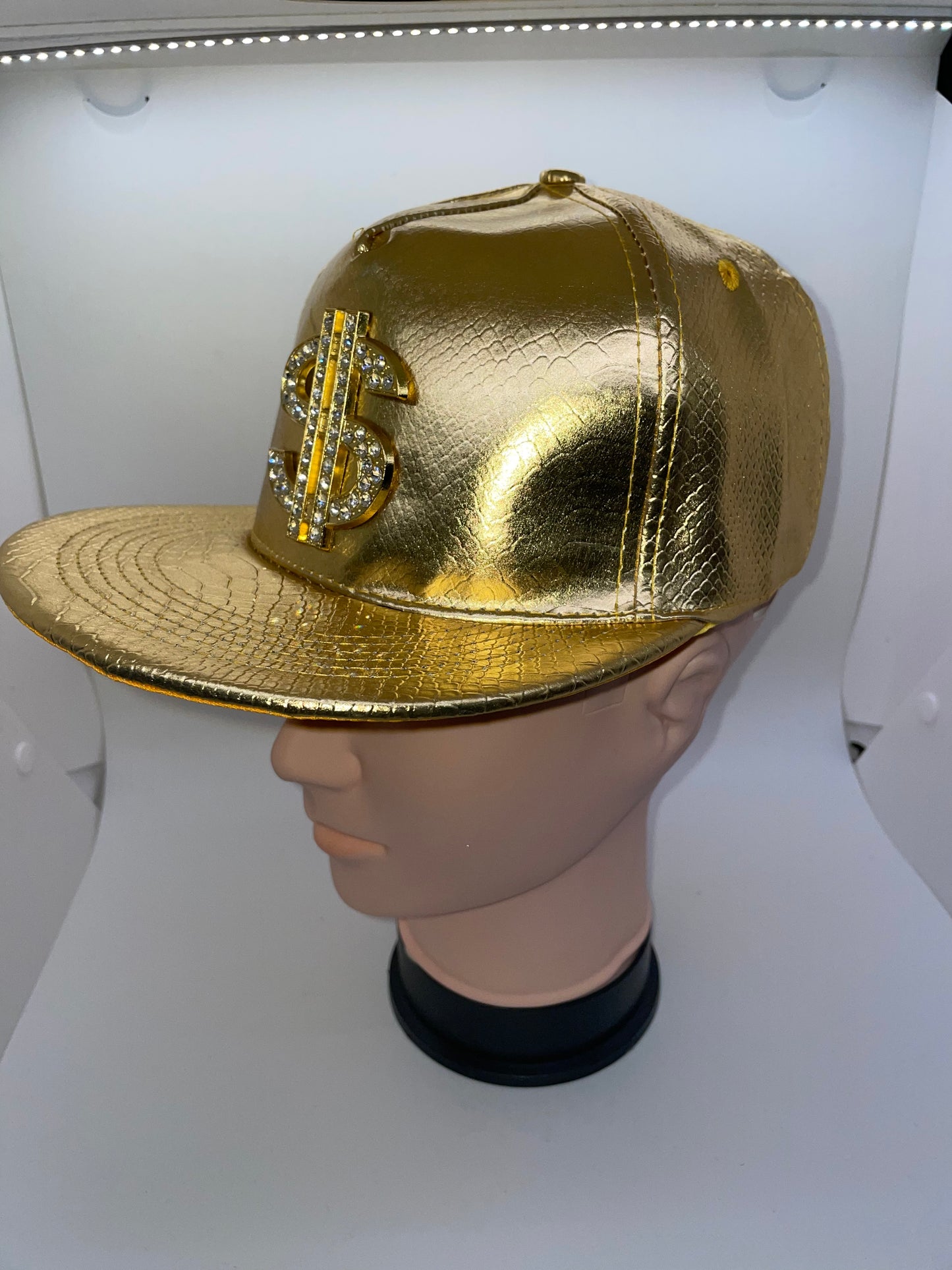 Dollar sign artificial leather baseball hats