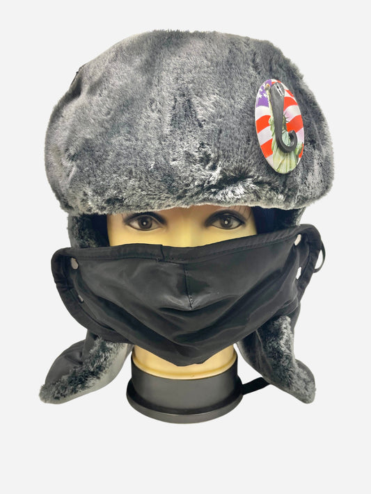 Ushanka hat with a mask