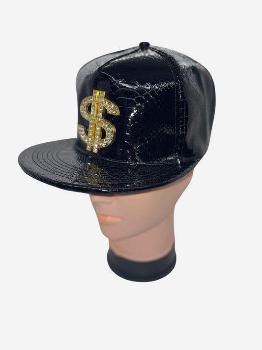Dollar sign artificial leather baseball hats